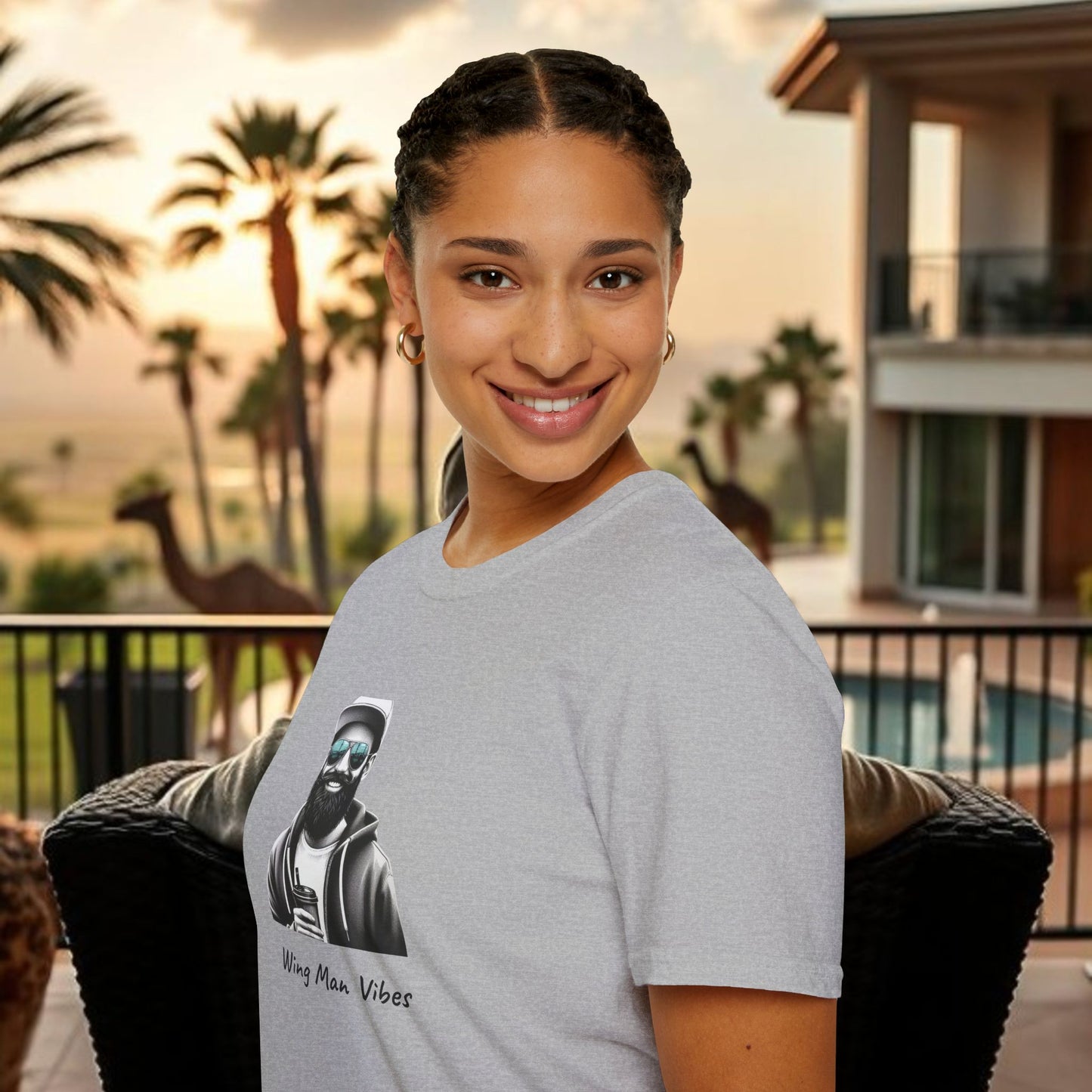 Wing Man Vibes Unisex T-Shirt, Angel Wings Tee, Gift for Him, Graphic Tee, Casual Shirt, Mens Top