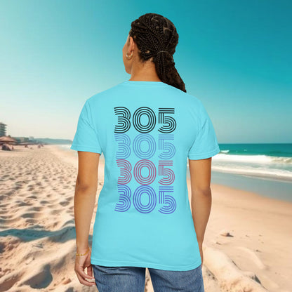 Miami Garment-Dyed T-Shirt - Vibrant Coastal Style, Unisex Summer Tee, Beachwear, Travel Souvenir, Gift for Miami Lovers