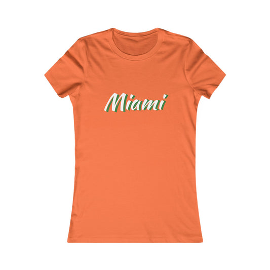Miami Graphic Women's Tee, Casual Summer Shirt, Vibrant Beachwear, Vacation Tee, Gift for Her