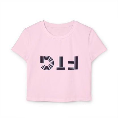 Upside Down FTG Stylish Women's Baby Tee - Trendy Crop Top, Casual Outfits, Birthday Gift, Bobcat Games, Everyday Essentials