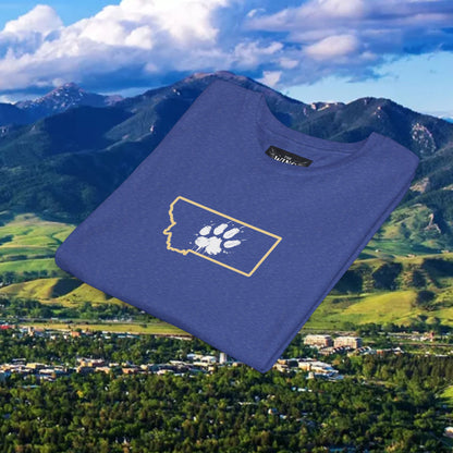 Bobcat Paw Print Youth Tee, Kids Animal Lover Shirt, State Pride T-Shirt, Perfect Gift for Birthdays, Bobcat Apparel