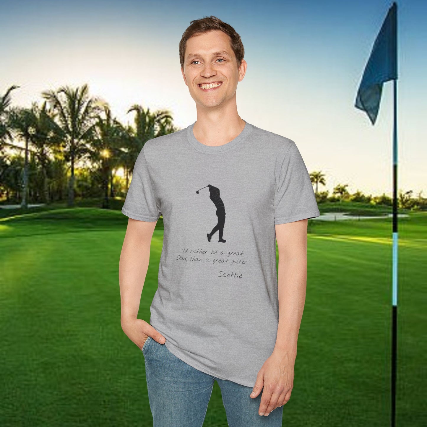 Golf-Inspired Unisex T-Shirt, Perfect Gift for Dad, Father's Day Present, Sporty Style Tee, Casual Wear, Golf Lover Apparel