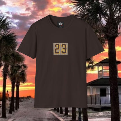 Baseball Stars Unisex Softstyle T-Shirt with Retro 23 Design, Casual Wear, Gift for Sports Lovers, Baseball Fans