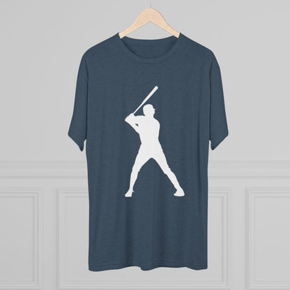 Baseball Stars 99 Batter Tee — Athletic Player Silhouette T-Shirt with '99' Back Number, Tri-Blend