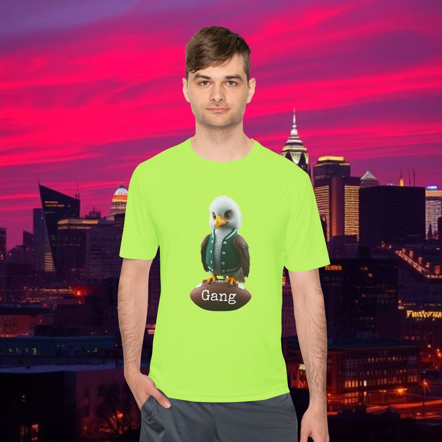 Eagle Unisex Moisture Wicking Tee featuring Playful Eagle Design, Comfortable Activewear, Perfect for Game Day, Gym Sessions