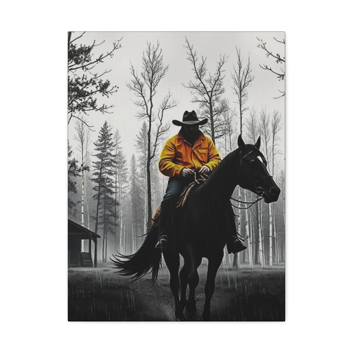 Cowboy Canvas Art, Western Wall Decor, Rustic Home Decor, Gifts for Horse Lovers, Cowboy Photography