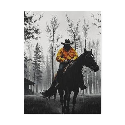 Cowboy Canvas Art, Western Wall Decor, Rustic Home Decor, Gifts for Horse Lovers, Cowboy Photography