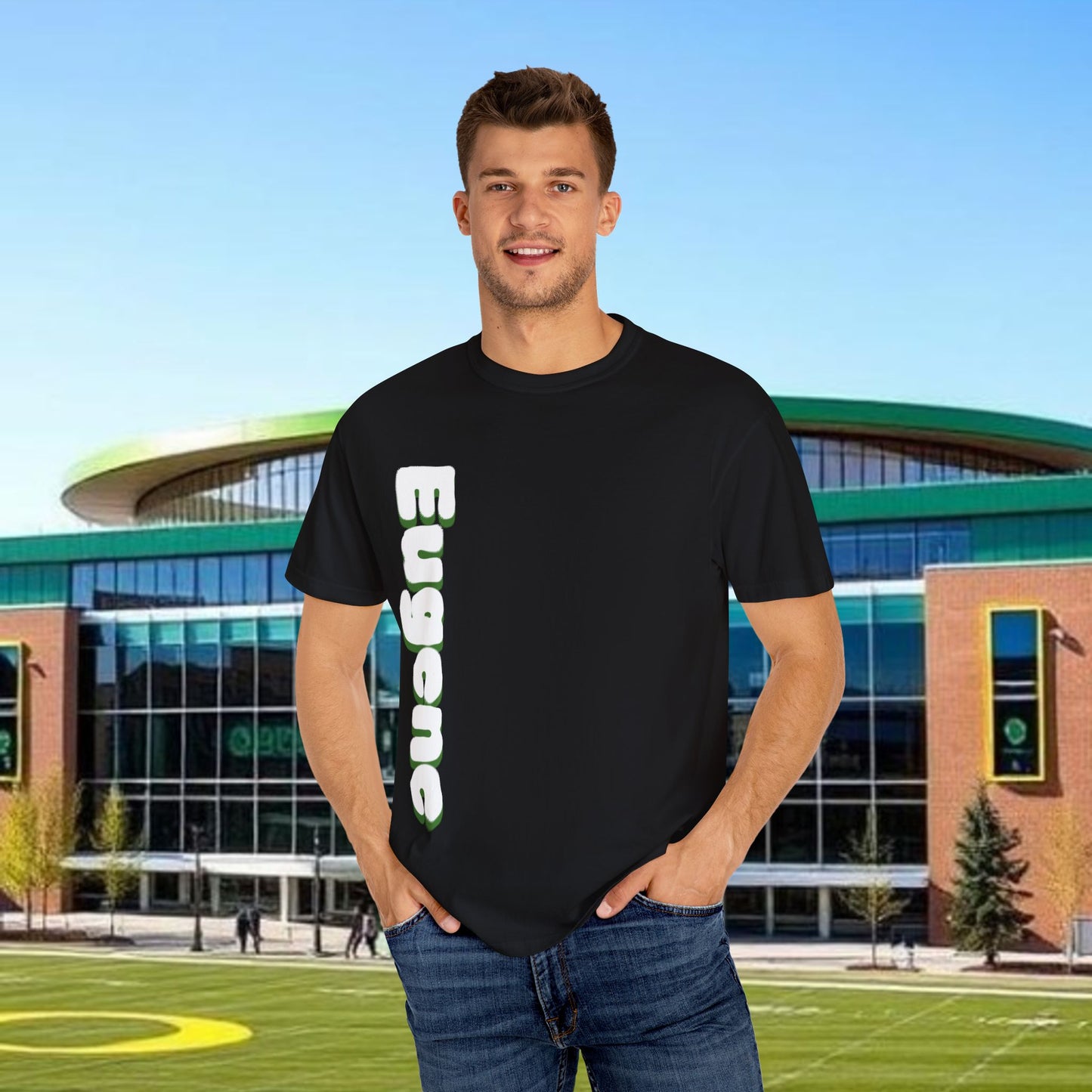 Eugene Fan T-Shirt, Unisex Sports Tee, Game Day Apparel, Football Fan Gear, College Team Shirt, Quack Spirit Wear