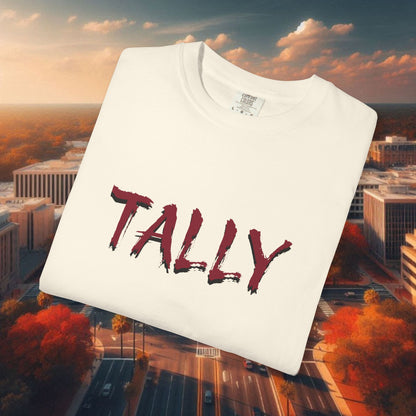 T-Shirt with 'TALLY' Print, Perfect for Game Day, Festival Wear, Casual Outings, and Sporting Events