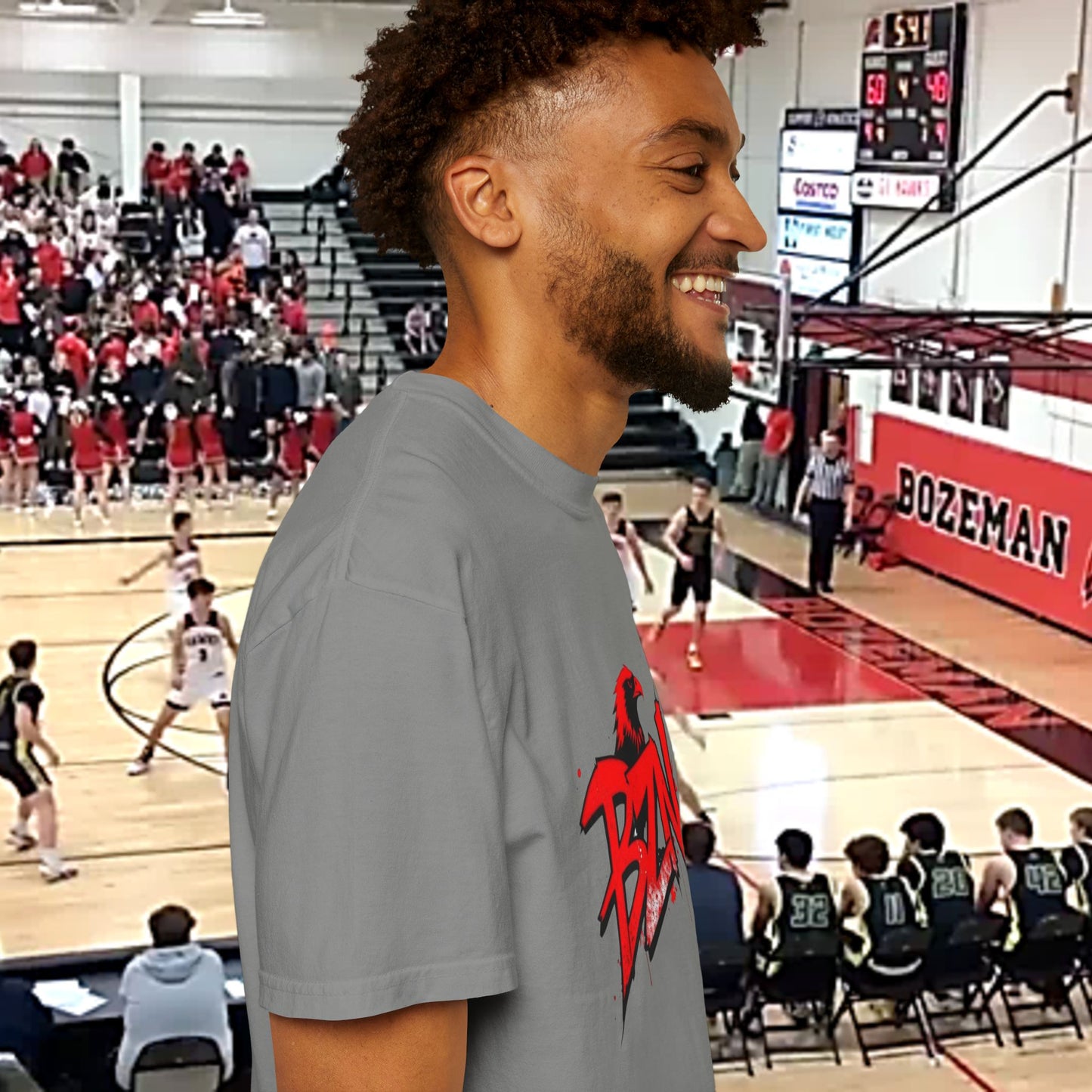 Bozeman Spirit Unisex Garment-Dyed T-Shirt, Athletic Wear, Fan Tee, Casual Style, Game Day Shirt, School Pride Apparel