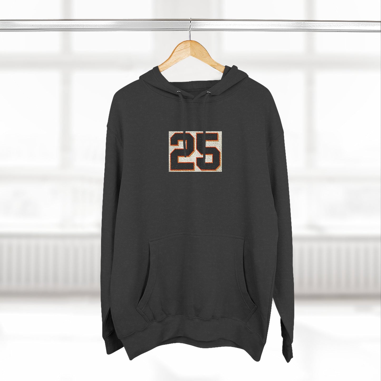 Giants Fans Fleece Hoodie with Number 25 Design - Perfect for Sports Fans, Everyday Wear, Gym, Giants Games