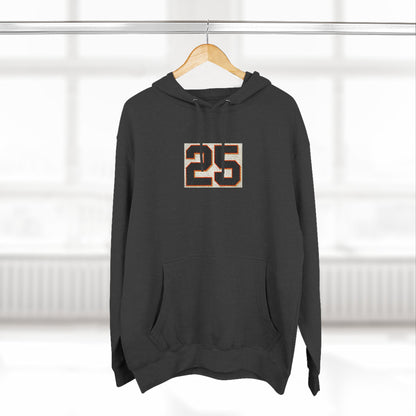 Giants Fans Fleece Hoodie with Number 25 Design - Perfect for Sports Fans, Everyday Wear, Gym, Giants Games