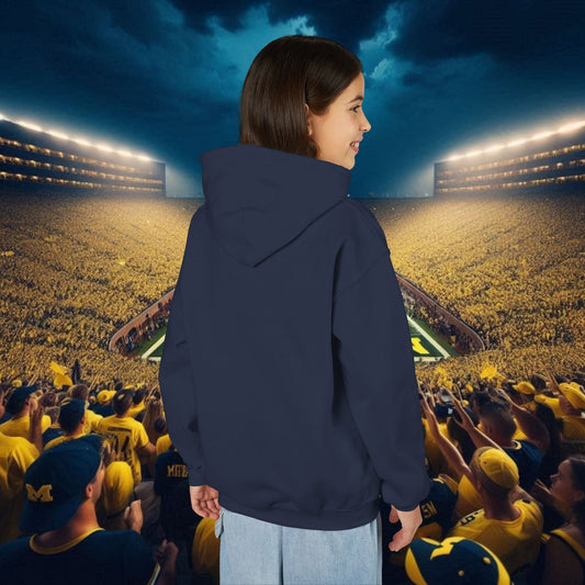 Youth College Spirit Hoodie, Perfect for Game Days, Sports Events, Team Spirit, School Pride, Outdoor Activities