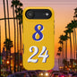 Vibrant Sports Phone Case, 8 24 Tribute, Impact-Resistant Case, Gift for Basketball Fans, Durable Phone Cover, Summer Vibe, Celebration