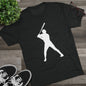 Baseball Stars 99 Batter Tee — Athletic Player Silhouette T-Shirt with '99' Back Number, Tri-Blend
