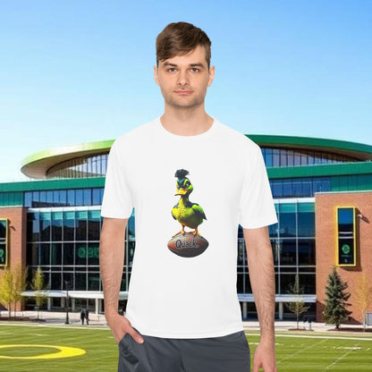 Football Fan Tee, Quack Graphic Shirt, Sportswear for Tailgating, Unisex Moisture-Wicking Sport Top, Perfect Gift for Game Day