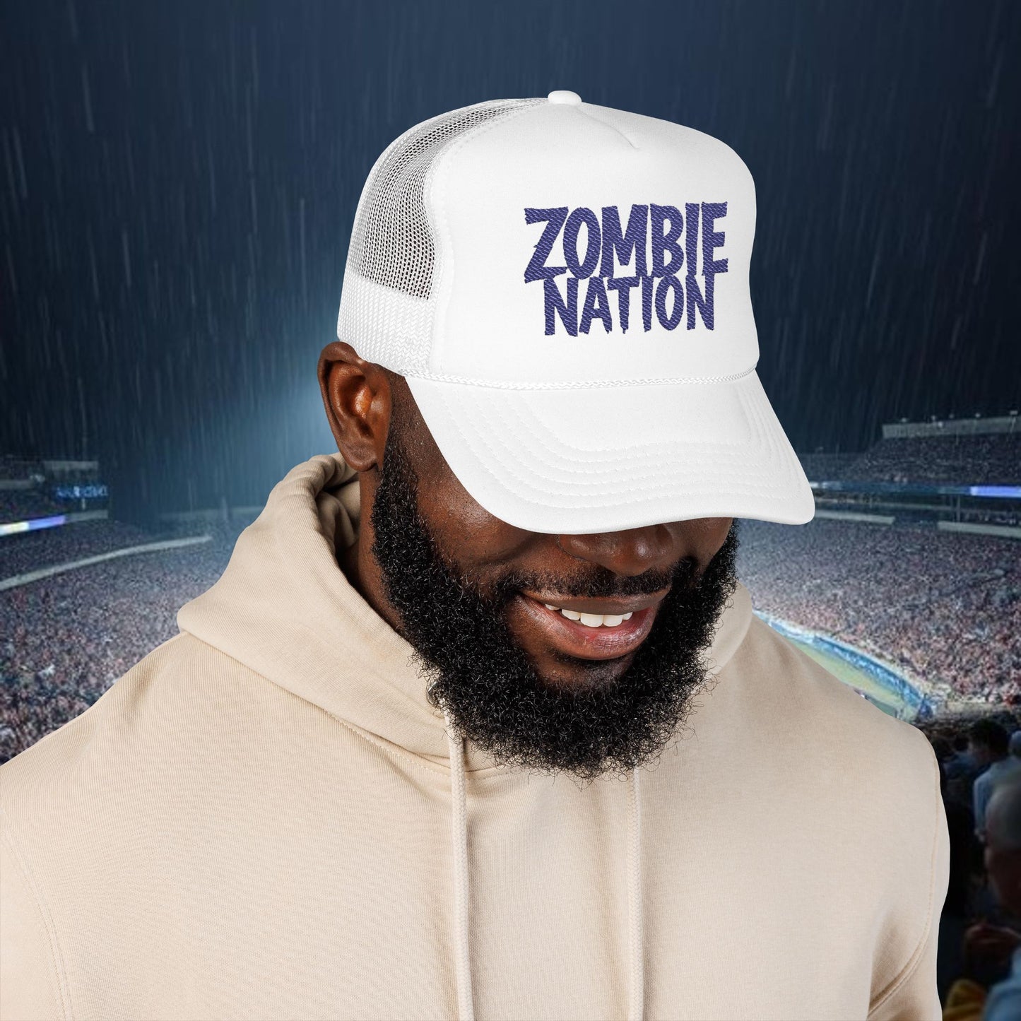 Zombie Nation Foam Trucker Hat | Embroidered Baseball Cap, Outdoor Events, Sport Games, Costume Parties, Gift for Fans