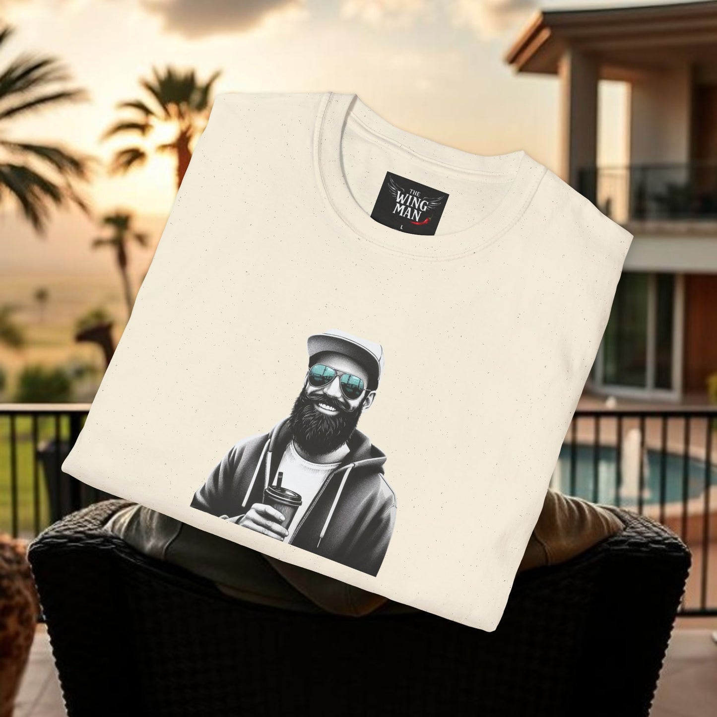 Wing Man Vibes Unisex T-Shirt, Angel Wings Tee, Gift for Him, Graphic Tee, Casual Shirt, Mens Top