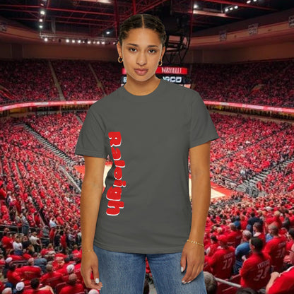 Raleigh Graphic Unisex Garment-Dyed T-shirt, Sports Fan Tee, College Apparel, Gift for Him/Her, Casual Wear, Spirit Wear