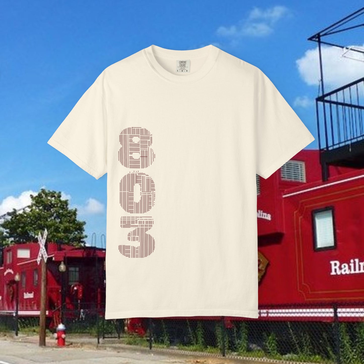 Rooster Graphic T-Shirt — Vertical '803' Design & Bold Red Rooster