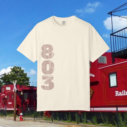 Rooster Graphic T-Shirt — Vertical '803' Design & Bold Red Rooster