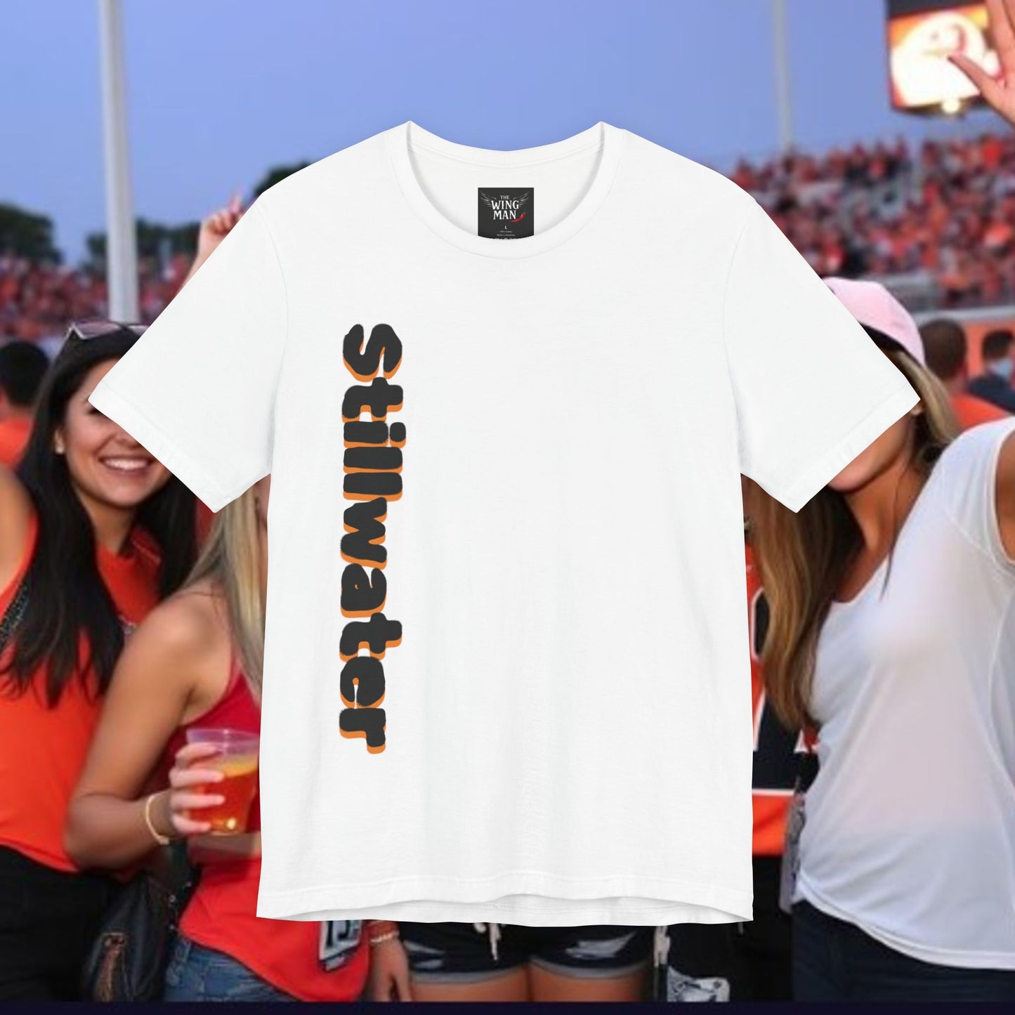 Stillwater Statement Tee, Unisex Short Sleeve Shirt, Casual Wear, College Gear, Festival Outfit, Unique Graphic Tee