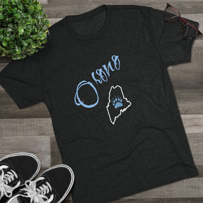 Osorno Paw Print T-Shirt – Minimal Script Graphic Tee for Sports Fans and Students