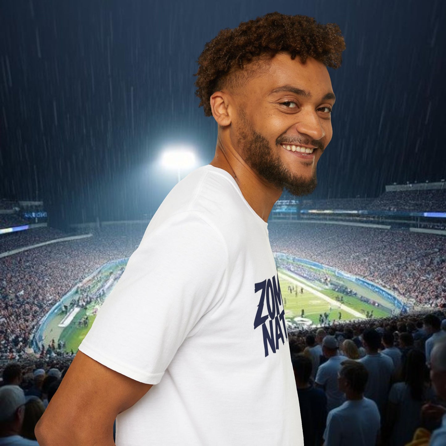 Zombie Nation Unisex Softstyle T-Shirt - White Out Fan Gear, Fan Apparel, Casual Wear, Gifts, Zombie Nation