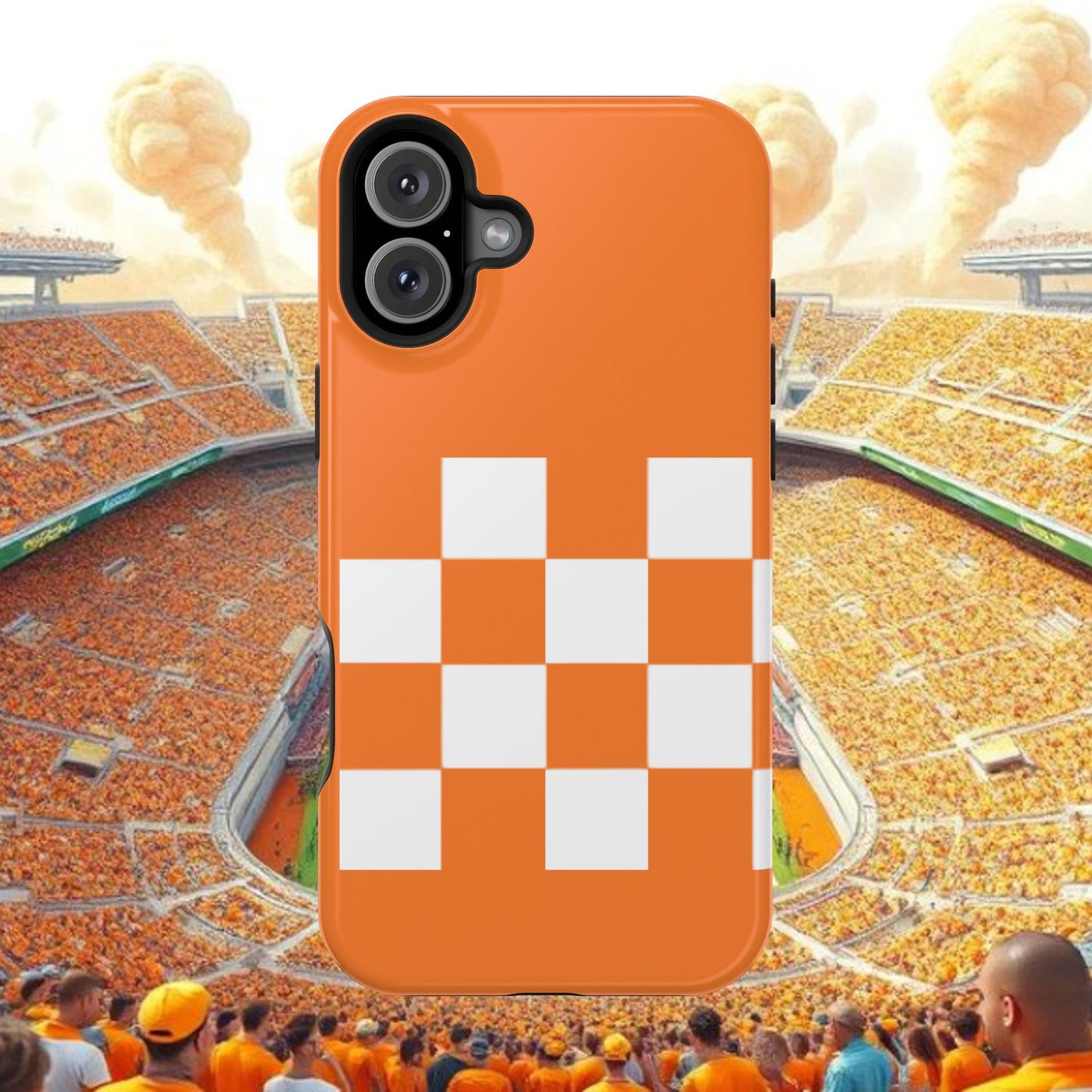 Vibrant Checkerboard Magnetic Tough Cases for Phones, Sports Fans' Accessory, Durable Protection, Tennessee Design, Custom Cases, Gift Ideas