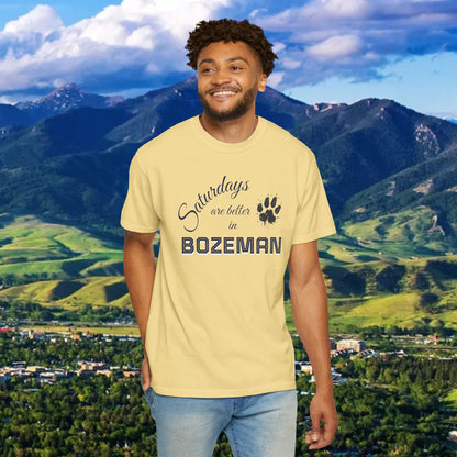 Bozeman Saturday T-shirt, Unisex Casual Tee, Weekend Vibes Shirt, Bozeman Gift, Summer Outing Apparel