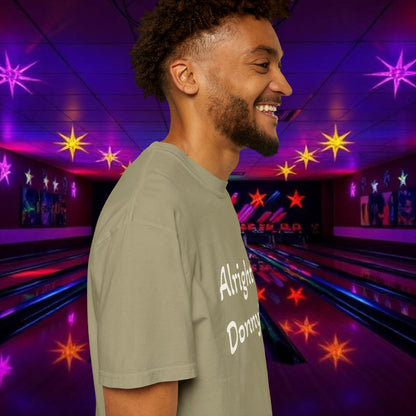 Vintage Garment-Dyed T‑Shirt — Minimal Retro Bowling Vibe, Lebowski Reference, Alright Donny