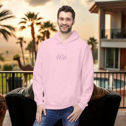 Montana Love Hoodie, MT Design, Cozy Stylish Unisex Fleece, 406 Front Back Print, Gift for Outdoorsy, Mountain Lover, Christmas, Birthday