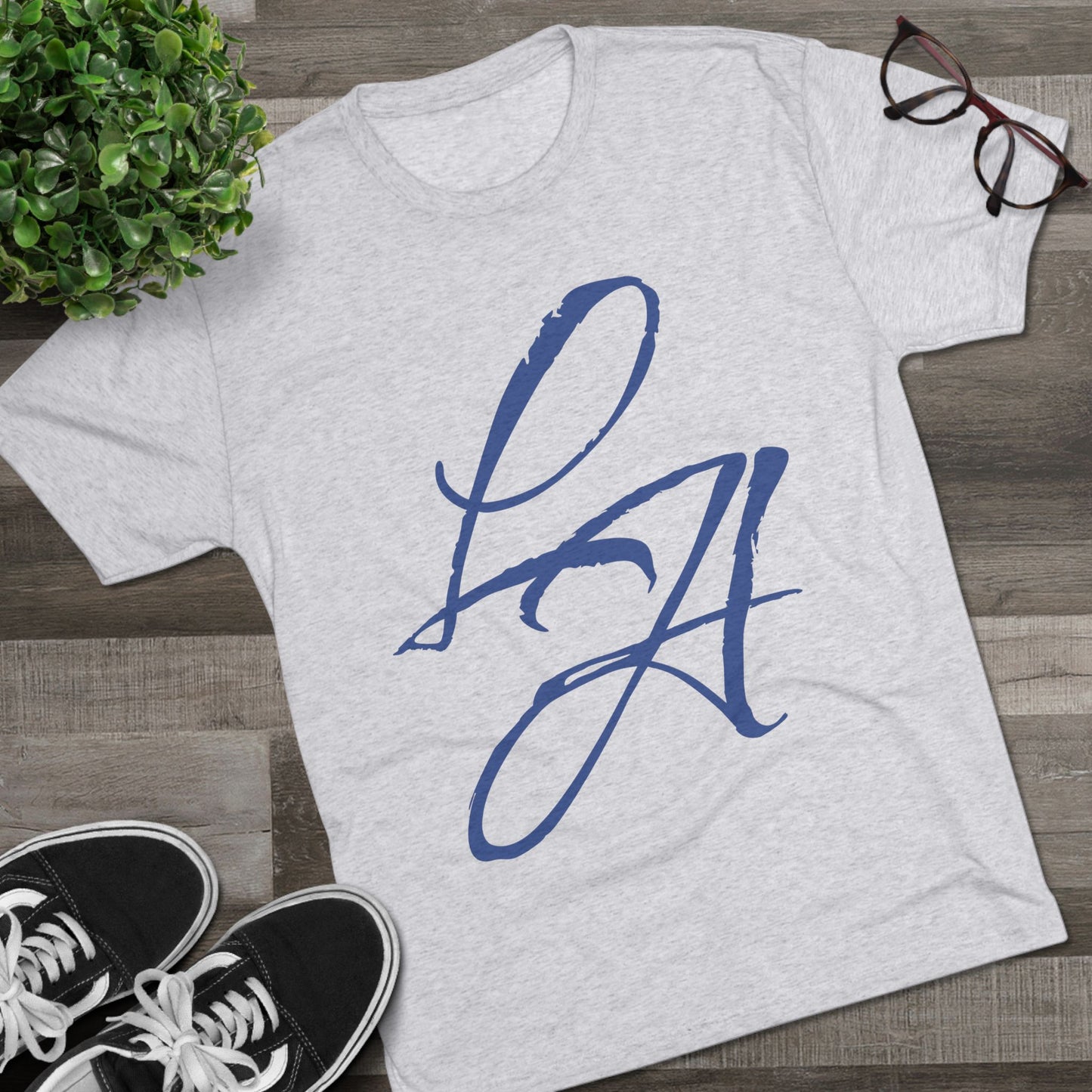 LA Script T‑Shirt — Vintage Los Angeles Graphic Tee, Super Soft Tri-Blend Material