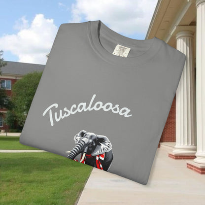 Tuscaloosa Elephant T-Shirt — University Pride Vintage Campus Tee, Soft-Style, Perfect T-Shirt for Gameday and the Tailgate
