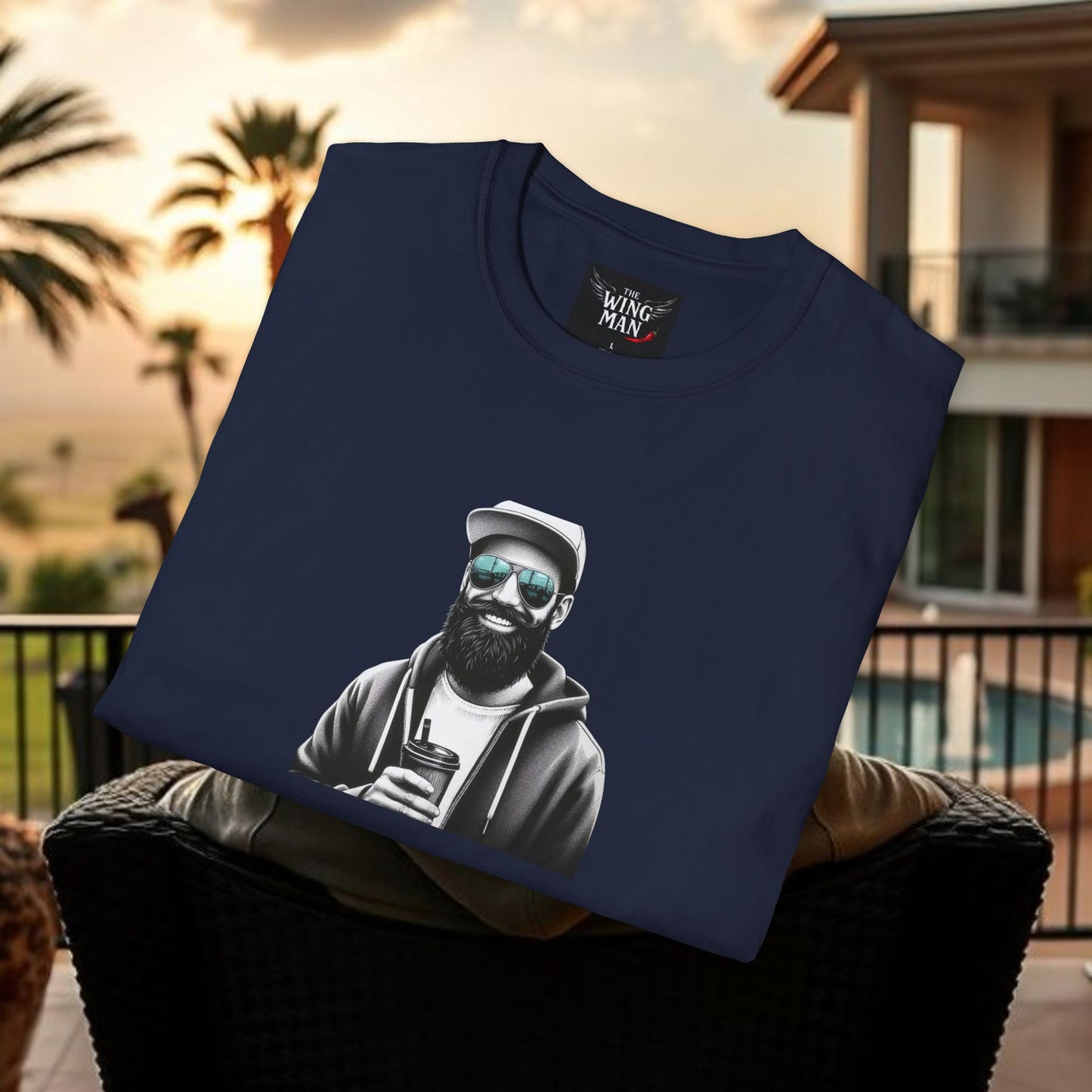 Wing Man Vibes Unisex T-Shirt, Angel Wings Tee, Gift for Him, Graphic Tee, Casual Shirt, Mens Top