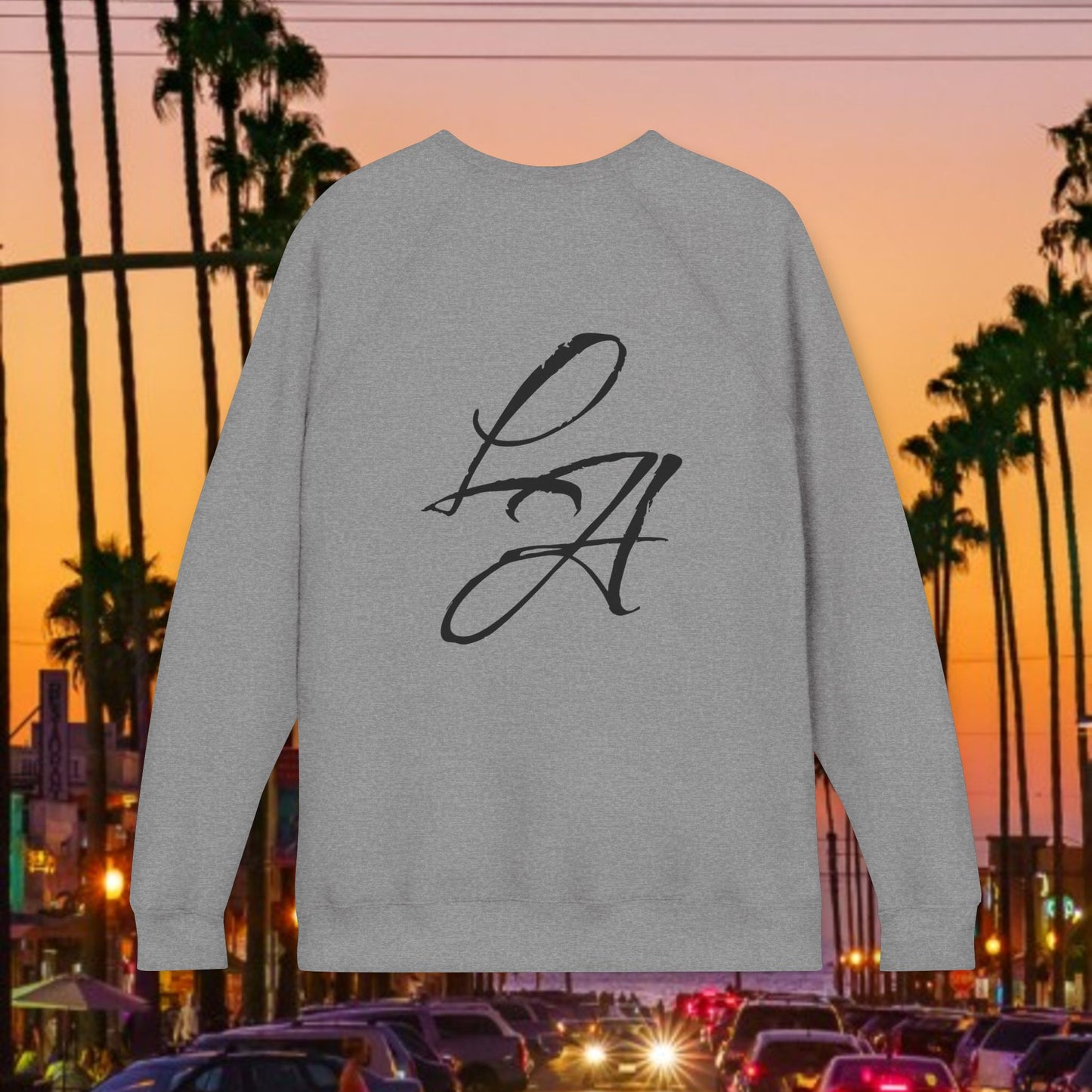 LA Script Raglan Sweatshirt, Super Soft Material and Comfortable Stylish Fit