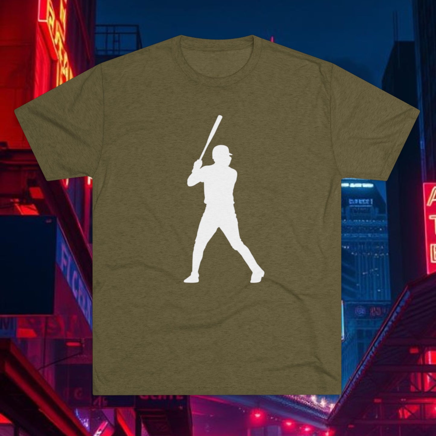 Baseball Stars Silhouette Tee - #13 on the Back, Baseball Legends, Soft Style Tri-Blend T-Shirt Perfect for Gameday