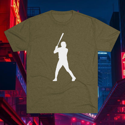 Baseball Stars Silhouette Tee - #13 on the Back, Baseball Legends, Soft Style Tri-Blend T-Shirt Perfect for Gameday
