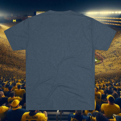 Ann Arbor Script Tee — Vintage Maize & Blue University T‑Shirt, Perfect for Gameday