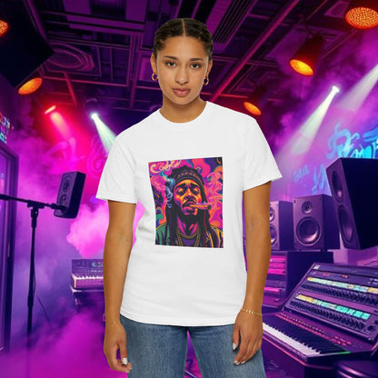 Vibrant Unisex Graphic Tee, Funky Smoke Art Shirt, Casual Streetwear, Gift for Music Lovers, Trendy Summer Top, Unique Festival Wear