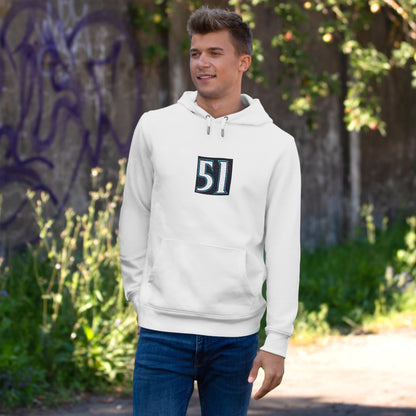 Legends #51 Hooded Sweatshirt - Cozy Gift for Him/Her, Casual Wear, Seattle in Japanese, Streetwear