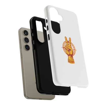 Victory Themed Stylish Phone Case - Tough Cases with Peace Sign Design, Customizable Phone Covers, Gift for Tojan Fans, Trendy Accessories