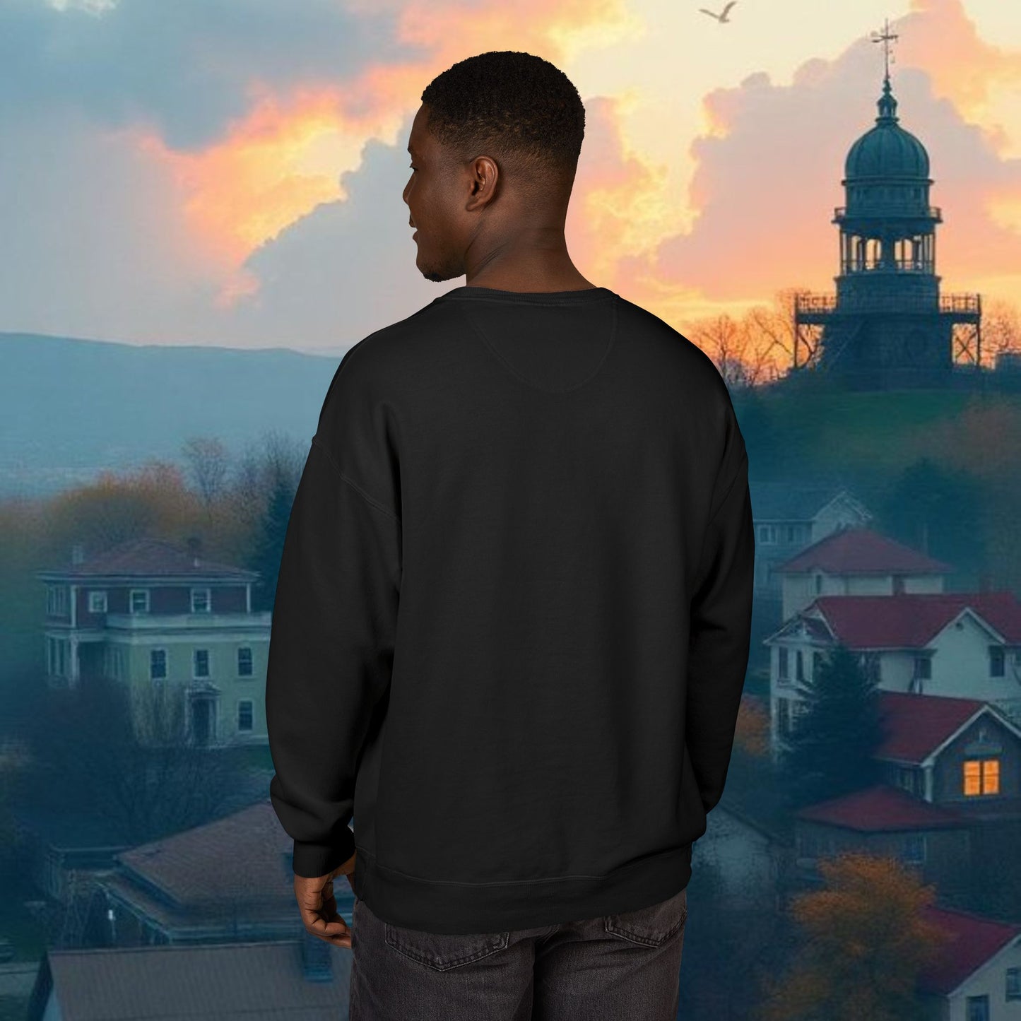 Crewneck Sweatshirt, Wild Boar Graphic, Unisex Cozy Sweatshirt, Vintage Style Crew Neck, Outdoor Adventure Apparel