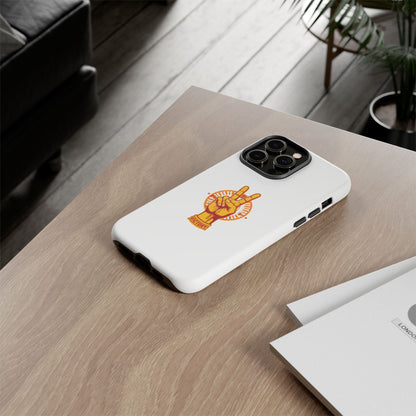 Victory Themed Stylish Phone Case - Tough Cases with Peace Sign Design, Customizable Phone Covers, Gift for Tojan Fans, Trendy Accessories