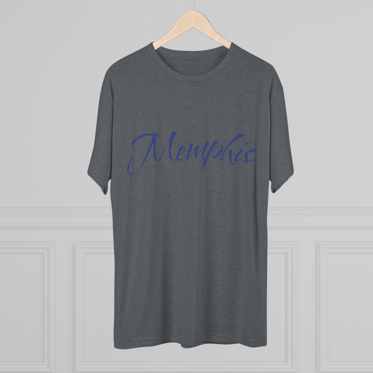 Memphis Script Tee — City Name Graphic T-Shirt, Tri-Blend Ultra Comfort, Perfect for a Night out or Gameday.