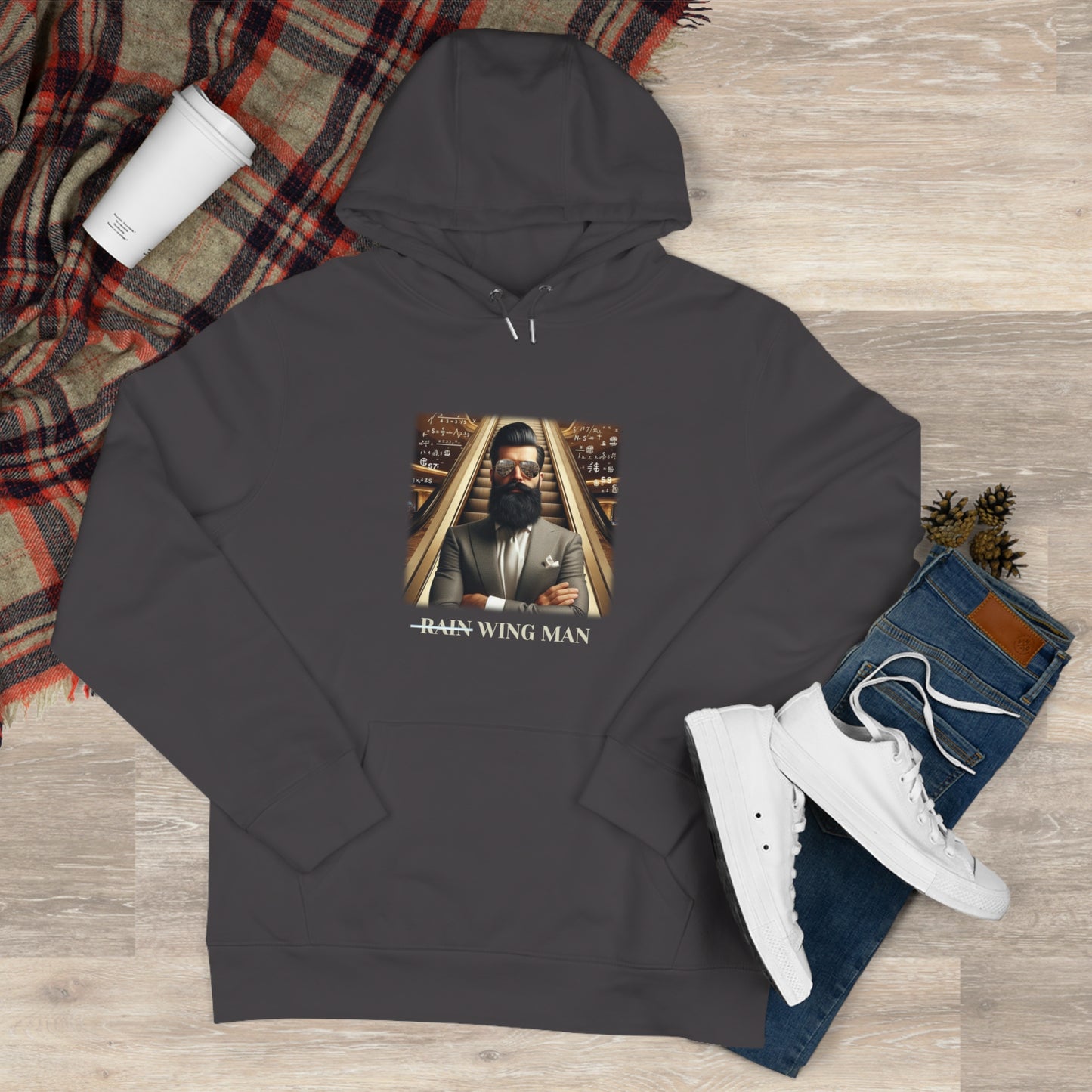 Wing Man Hooded Sweatshirt - Cozy Graphic Hoodie for King Vibe Lovers, Perfect for Casual Wear, Gifts, and Celebrations