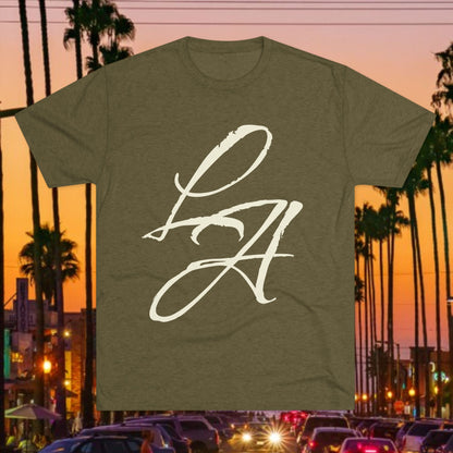 LA Script T‑Shirt — Vintage Los Angeles Graphic Tee, Super Soft Tri-Blend Material