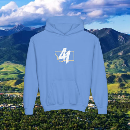 Youth Hoodie - '41' Minimalist Graphic Pullover