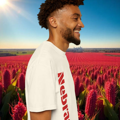 Lincoln Nebraska Area Code T-Shirt — White Tee with Red "Nebraska" & 402 Back Print, Soft-Style T-Shirt