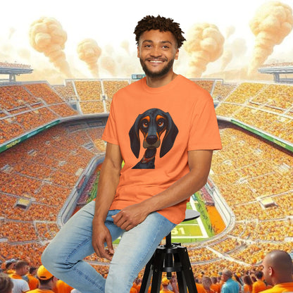 Garment-Dyed Dog Portrait T-Shirt, Sports Fans, Gameday Gift, Casual Wear, Unisex Tee, Perfect for Tailgates